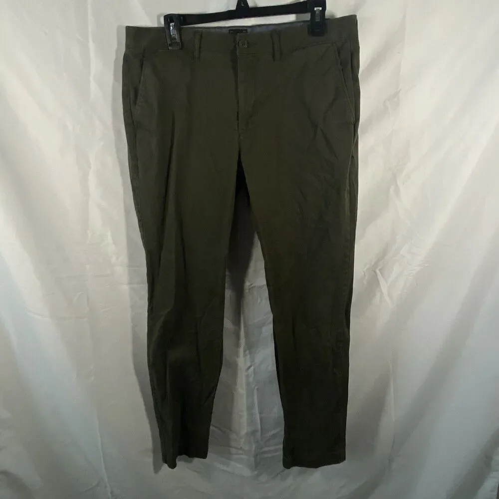 J. Crew 770 Straight Fit Stretch Chino Pants Men's 35x31 Green Casual Preppy